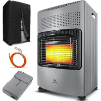 Kesser Stufa a gas in Vetroceramica da 4200W, inclusa valvola di regolazione della pressione del gas e tubo del gas