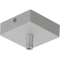 SLV Rosa da soffitto GLENOS, argento, 8,5x8,5x2,7 cm, con scarico della trazione