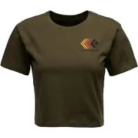 Black Diamond Women's Faded Crop S/S Tee T-shirt Donna (S, olivia)