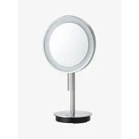 Zack specchio da appoggio in acciaio inox ALONA specchio da bagno LED specchio di vanità opaco 40140