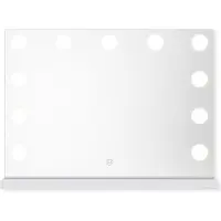 Sensahome Vanity Mirror Pro - Specchio da trucco Hollywood con 15 luci LED dimmerabili, 3 modalità di illuminazione, 80 x 60 cm - Bianco
