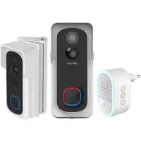 Beafon Visitor 2V - Set di videocitofoni da esterno con adattatore angolare + suoneria per interni