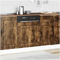 vidaXL Copri lavastoviglie Kalmar rovere affumicato 60x1,5x57 cm
