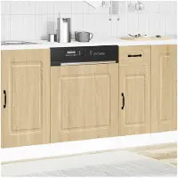 vidaXL Copri lavastoviglie Kalmar in rovere Sonoma 60x1,5x57 cm