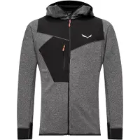 Salewa Puez 2 Dry L/S Hood Full-Zip Tee Giacca in pile Uomo (XL, grigio)