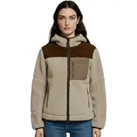 Napapijri Giacca di pile 'Yupik' beige / marrone scuro / cachi