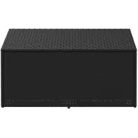 vidaXL Contenitore da giardino nero 110 x 50 x 58 cm Poly Rattan