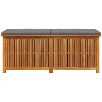 vidaXL Scatola per cuscini da esterno 150x50x60,5 cm in legno massiccio di acacia