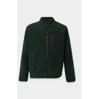 Volcom - Giacca in pile sherpa con cerniera - Muzzer Fuzzar Zip Scarab per Uomo in Silicone - Taglia S - Verde