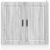 vidaXL Base lavello Porto Grey Sonoma 80x46x81,5cm Materiale a base di legno