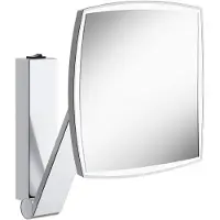 Keuco iLook_move Miroir de soins de beauté, éclairé, angulaire, avec interrupteur à bascule, 1 couleur de la lumière, 17613019004, 17613019004