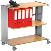 Kerkmann Büromöbelfabrik kerkmann Carrello a ripiani Pragma, 3 ripiani, faggio