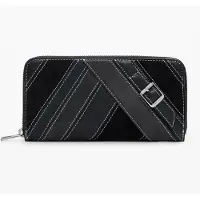 Desigual , Portafoglio effetto pelle con fibbie grande, Poliuretano, Nero, U