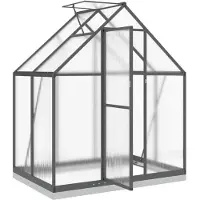 vidaXL Serra con telaio di fondazione antracite 169x114x202 cm alluminio