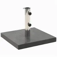 vidaXL Supporto per ombrellone Granito 28,5 kg Quadrato Nero