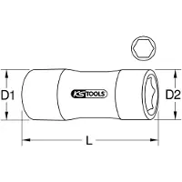 Ks Tools 1172352 117.2352 Socket bit 14 mm