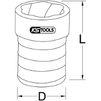 Ks Tools Presa di corrente a profilo elicoidale da 1/4" 13 mm - 913.1413