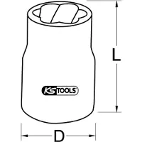 Ks Tools 913.3866 Presa a impatto nera