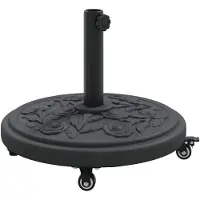 vidaXL Supporto per ombrellone Art Deco Nero Ø 45 x 39,5 cm Ferro