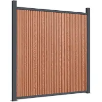 vidaXL Elemento di recinzione marrone 1218x186 cm WPC
