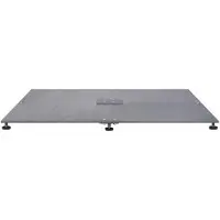 vidaXL Portaombrellone, 52 kg, grigio scuro, effetto legno, acciaio, quadrato