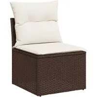 vidaXL set di divani da giardino a 6 pezzi con cuscini in rattan marrone
