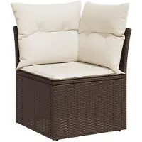 vidaXL set di divani da giardino a 6 pezzi con cuscini in rattan marrone