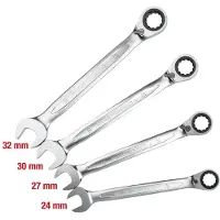 Ks Tools GEARplus set di chiavi combinate a cricchetto reversibili 4 pz - 503.4601