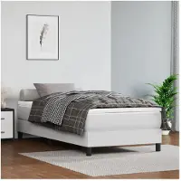 vidaXL Materasso a molle insacchettate bianco 90x190x20 cm in Pelle finta