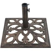 vidaXL Supporto per ombrellone bronzo 12 kg 49 cm in ghisa