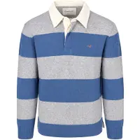 Gant Rugger Polo Knitted Blu/Grigio Grigio Blu taglia