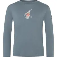 Super.natural Kid's Bunny L/S Maglia a manica lunga merino Bambini (128, grigio)