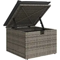 vidaXL Set di divani da giardino 8 pezzi con cuscini in polirattan grigio