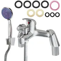 Merkloos Rubinetto da bagno con soffione a mano e tubo flessibile - Finitura cromata