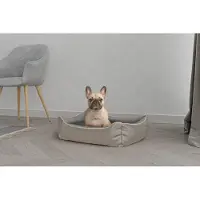 Merkloos Omgoods - Cuccia elegante per cani e gatti, in poliestere, color beige, dimensioni 62 x 50 x 17 cm