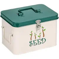 Merkloos Elzusha - Contenitore per semi con coperchio - Contenitore da giardino - Verde
