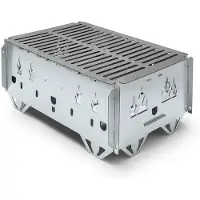 TheFavilla Hubo Outdoor-Grill - Griglia portatile, pieghevole e sicura per il campeggio, i picnic e il giardino