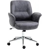 StarTech.com Sedia da ufficio - Modello 921-456CG - Ergonomica - Regolabile in altezza - Imbottita - Girevole - Con braccioli e rotelle - Grigio scuro