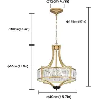 StarTech.com Lampadario a cristallo - Modello HQ-6174 - Lampada da soffitto - Design moderno - Sospensione a catena - Attacco E14 - LED - Non dimmerabile - Bianco/Cromo