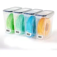 Merkloos Omgoods - Set di 4 contenitori ermetici per alimenti con termometro e igrometro integrati