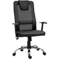 StarTech.com Sedia da ufficio - Modello 921-141BK - Ergonomica - Regolabile in altezza - Girevole - Rivestita in ecopelle - Con braccioli - Colore nero