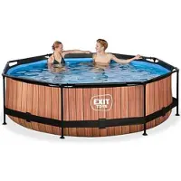 Exit Piscina fuori terra con sistema di filtrazione, diametro 305 x 76 cm, colore marrone