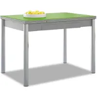 Merkloos Tavolo da pranzo allungabile con piano in vetro, colore verde