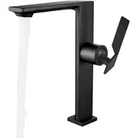 Merkloos Solidchoice - Miscelatore monocomando alto per bagno, colore nero