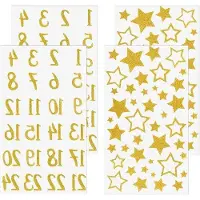 OEM Set di numeri adesivi scintillanti per calendari dell'Avvento (24 pezzi)
