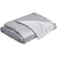 Merkloos Solidchoice - Copertura trapuntata estiva in raso, 200 x 200 cm, grigia,