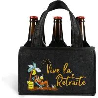 Sonstiges Borsa termica in feltro con motivo a tema "pensione", regalo per uomini, dimensioni 24x15x15 cm
