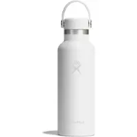 Hydroflask Standard Mouth with Standard Flex Cap Bottiglia termica (532 ml, bianco/grigio)