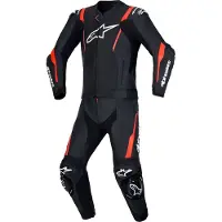 Alpinestars Tuta In Pelle Missile V3 - 2 Pezzi Black Red Fluo, Taglia: 58