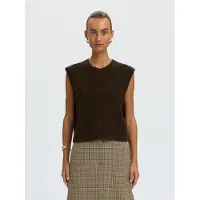 Selected Gilet in maglia 'SLFLulu' marrone scuro